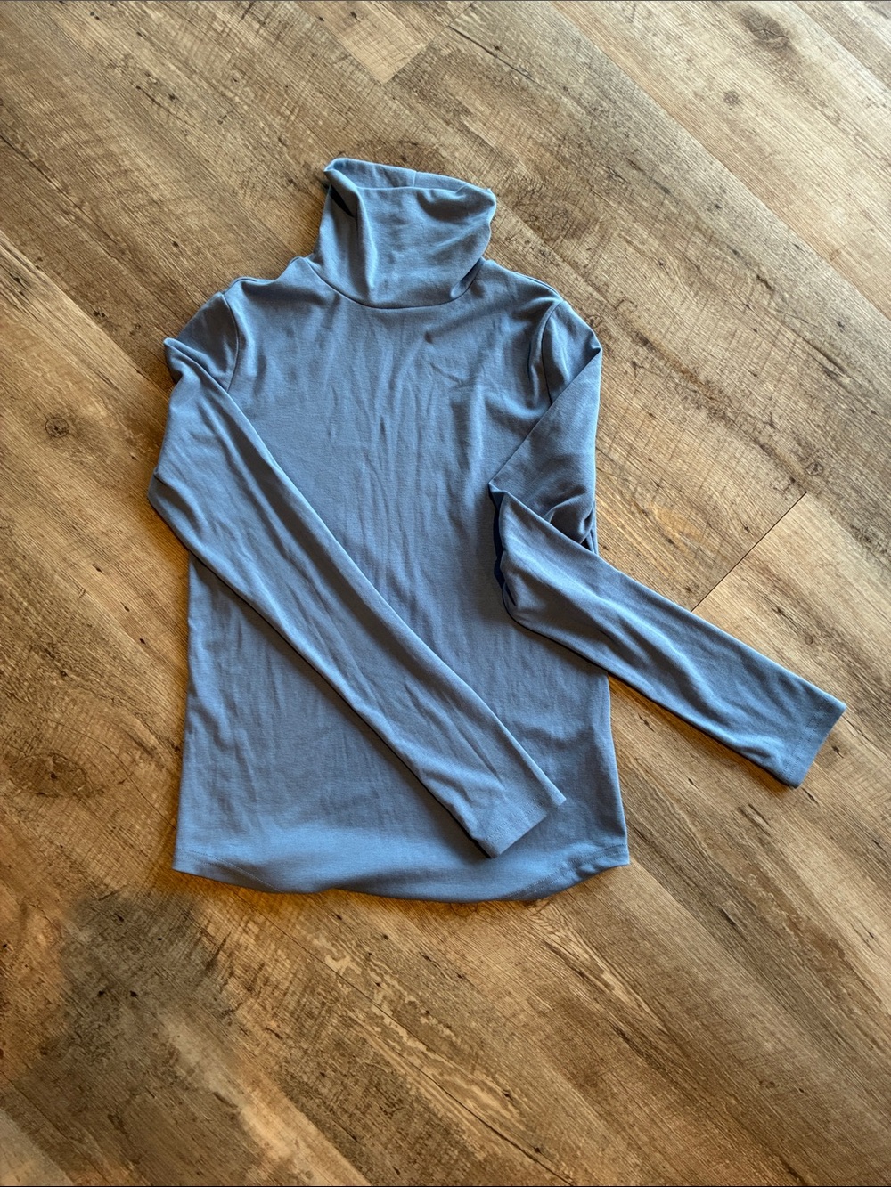 French Paris Light Blue Turtleneck Long-Sleeve Sweater So Soft
